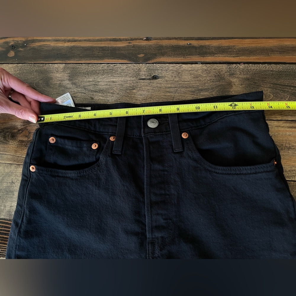 LEVI’S • 501 Original stretch skinny women’s jeans Black Heart high rise red tab - Picture 13 of 15